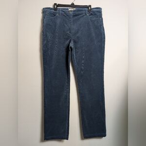 Woolovers Pants Organic Cotton Corduroy Jeans Slate Blue Sz 14
